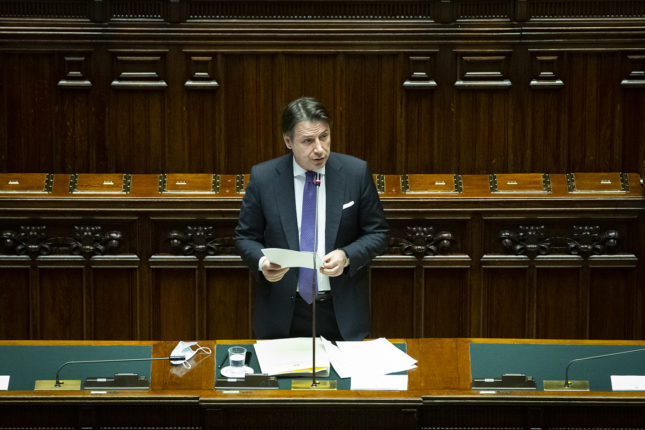 Il Presidente Conte in parlamento