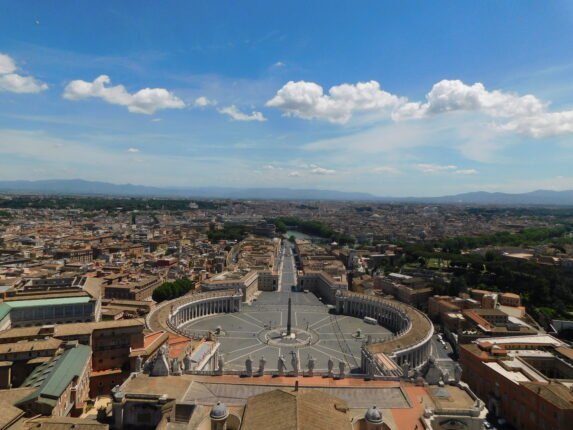 Paesaggio di Roma dalla Cupola di San Pietro